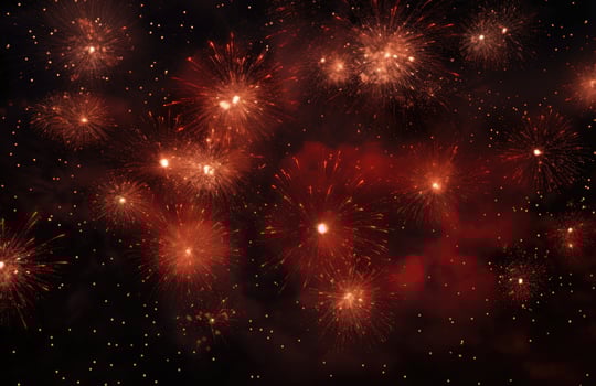 fireworks on a dark night. AI Generative photo