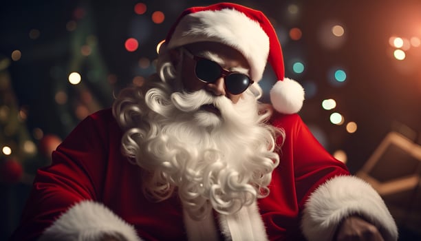 AI Generated Santa wearing shade photo