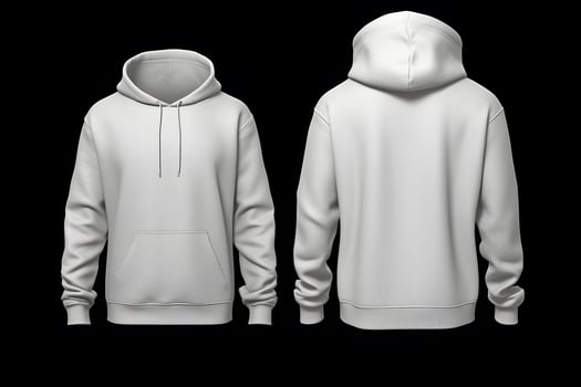 grey Hoodie Sweatshirt Template for Design Mockup and Print. Generative AI photo