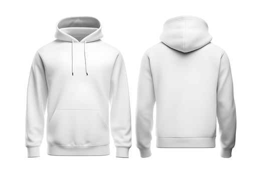 White Hoodie Sweatshirt Template for Design Mockup and Print. Generative AI photo