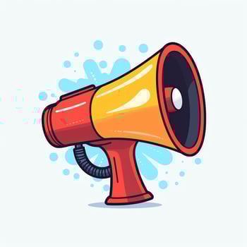 A device megaphone loudspeaker object. Sound device announce concept by AI Generated photo