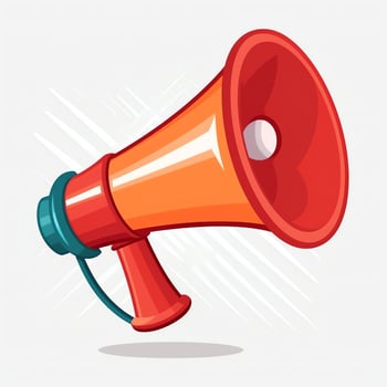 A device megaphone loudspeaker object. Sound device announce concept by AI Generated photo
