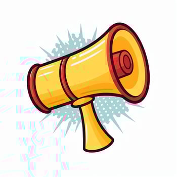 A device megaphone loudspeaker object. Sound device announce concept by AI Generated photo
