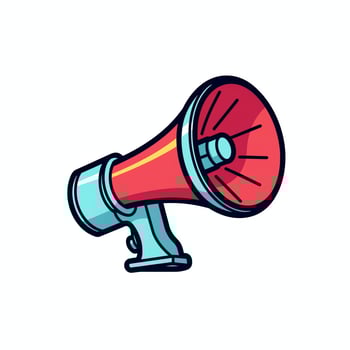 A device megaphone loudspeaker object. Sound device announce concept by AI Generated photo