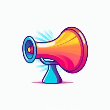 A device megaphone loudspeaker object. Sound device announce concept by AI Generated photo