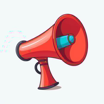 A device megaphone loudspeaker object. Sound device announce concept by AI Generated photo