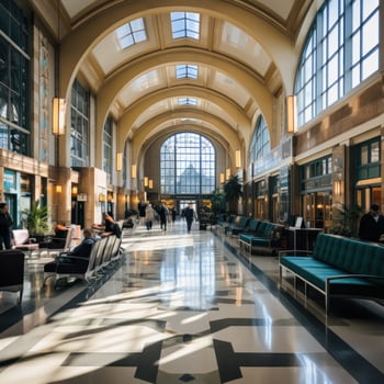 Train station bustling historic and a hub for travel photo