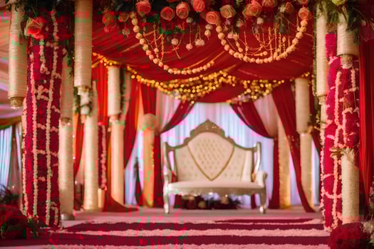 indian wedding decor ideas. AI-Generated photo