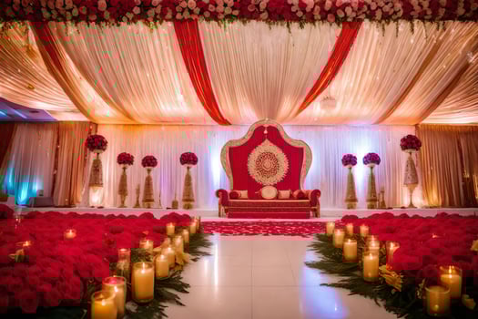 indian wedding decor ideas. AI-Generated photo