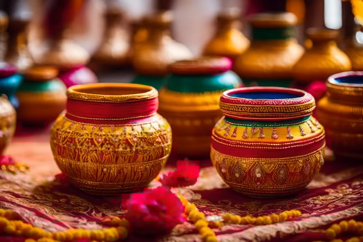 indian wedding decor ideas for the bride and groom. AI-Generated photo