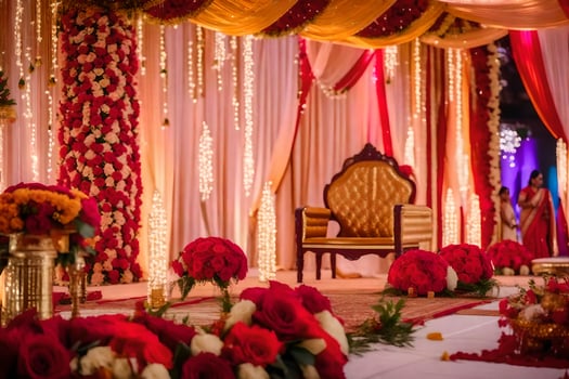 indian wedding decor ideas. AI-Generated photo