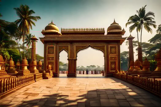 the gate of the palace, delhi. AI-Generated photo