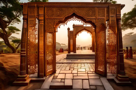 the gate of the sun. AI-Generated photo