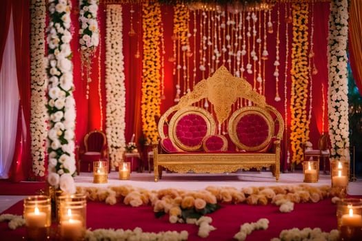 indian wedding decor ideas. AI-Generated photo