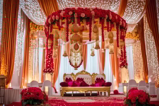 indian wedding decor ideas. AI-Generated photo