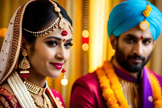 indian wedding in delhi. AI-Generated photo