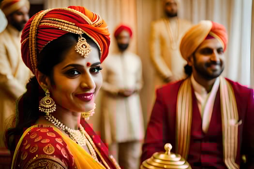 indian wedding in delhi. AI-Generated photo