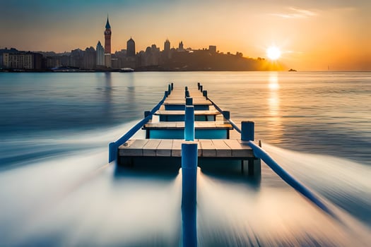 photo wallpaper the sky, water, the city, the city, the city, the city,. AI-Generated