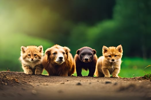 photo wallpaper animals, the forest, the animals, the fox, the fox, the fox,. AI-Generated