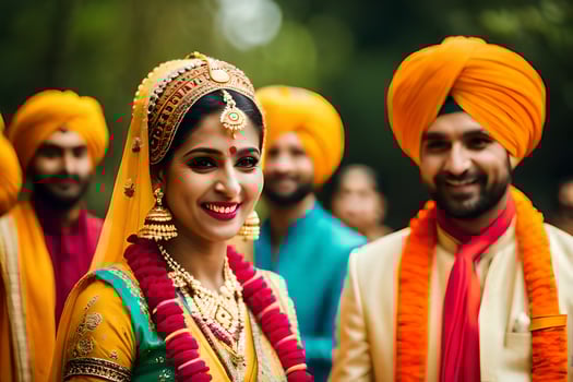 indian wedding in delhi. AI-Generated photo