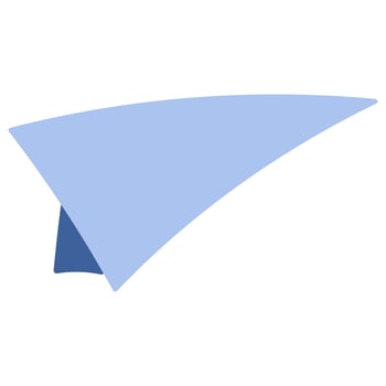 Paper plane for decoration and design. photo