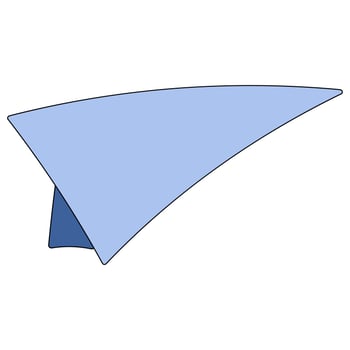 Paper plane for decoration and design. photo