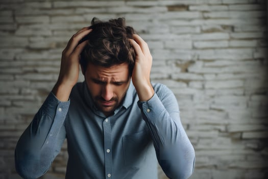 photo young woman dealing with anxiety ai generate