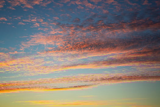 Blurred background. Blue sky and white fluffy clouds. photo