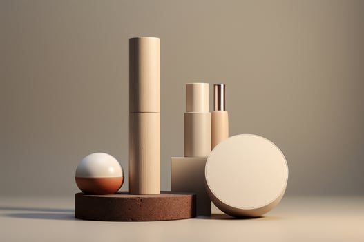 Spa beauty packaging mockup. powder. Generative photo