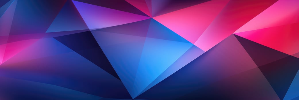 Geometric abstract pink and blue background. AI Generative photo