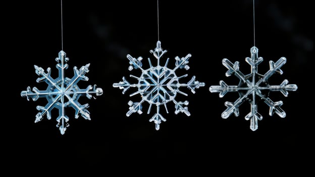 photo of Snowflakes Christmas traditions, AI Generated.
