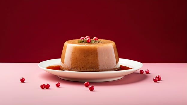 photo of pudding Christmas gifts, AI Generated.