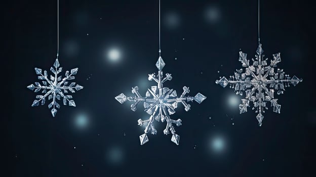 of Snowflakes Christmas recipes, AI Generated. photo