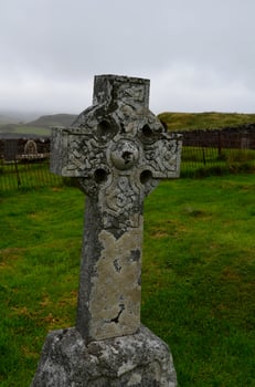 Stone Celtic Cross At Dunvegan Cemetery photo