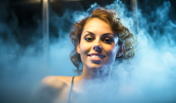 Medicinal bath in a sauna environment for physical, mental and spiritual health. AI Generative photo
