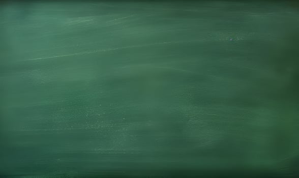 Working place on empty rubbed out on green board chalkboard texture background for learning concept or wallpaper, add text message. photo