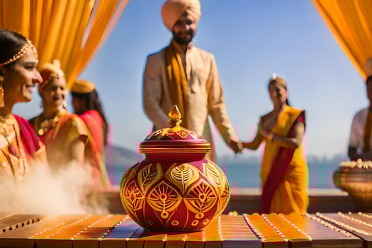 indian wedding ceremony in mumbai. AI-Generated photo