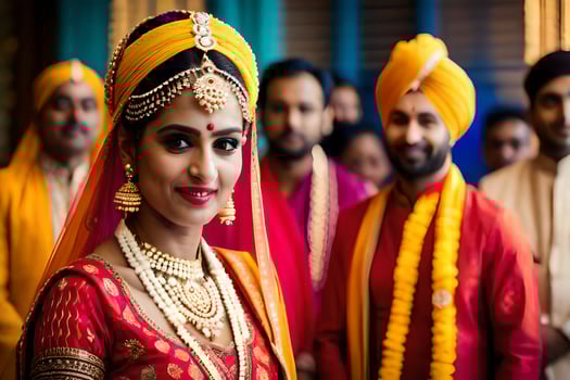 indian wedding in delhi. AI-Generated photo