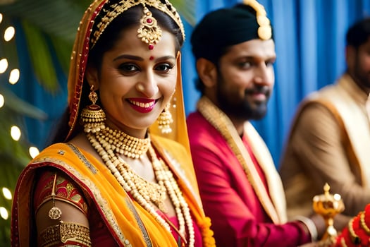 indian wedding in bangalore. AI-Generated photo