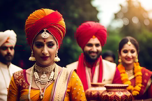 indian wedding in delhi. AI-Generated photo
