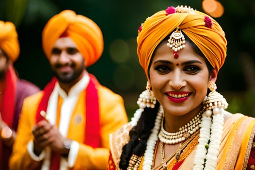 indian wedding in delhi. AI-Generated photo