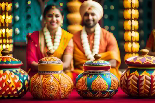 indian wedding decor ideas. AI-Generated photo