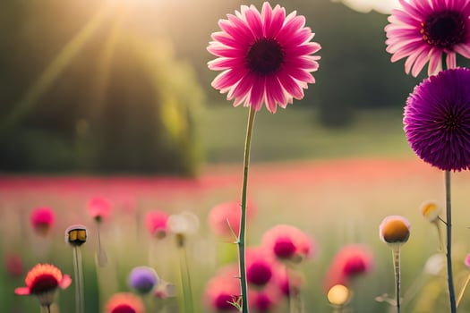 flowers in the sun. AI-Generated photo