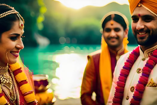 indian wedding in mumbai. AI-Generated photo