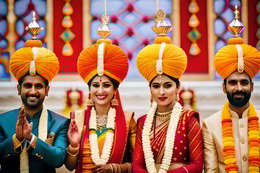 indian wedding ceremony in bangalore. AI-Generated photo