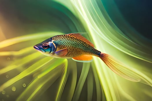fish in the water, abstract, abstract art, abstract art, abstract art hd wallpaper. AI-Generated photo