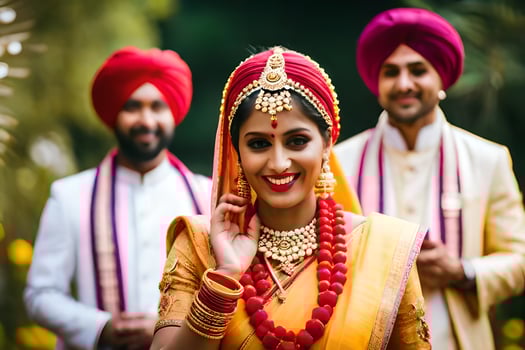 indian wedding in delhi. AI-Generated photo