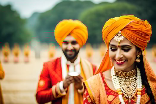indian wedding in delhi. AI-Generated photo