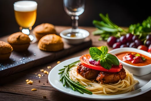 the best food and drink in the world. AI-Generated photo
