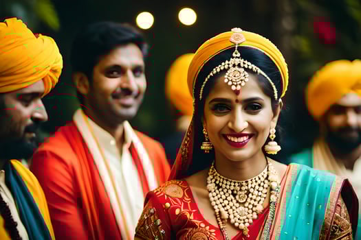 indian wedding in delhi. AI-Generated photo